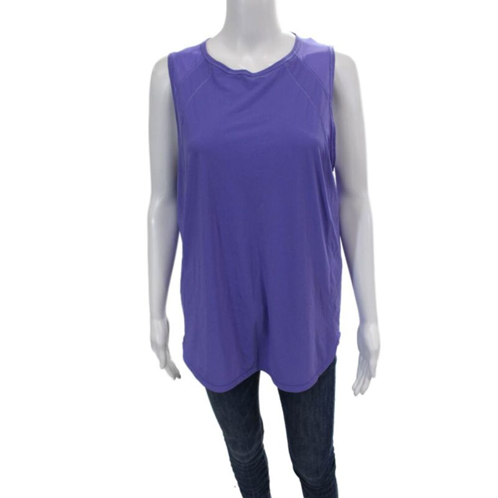 Lululemon Womens Activewear Sleeveless Round Neck Tank Top Purple Size 10
